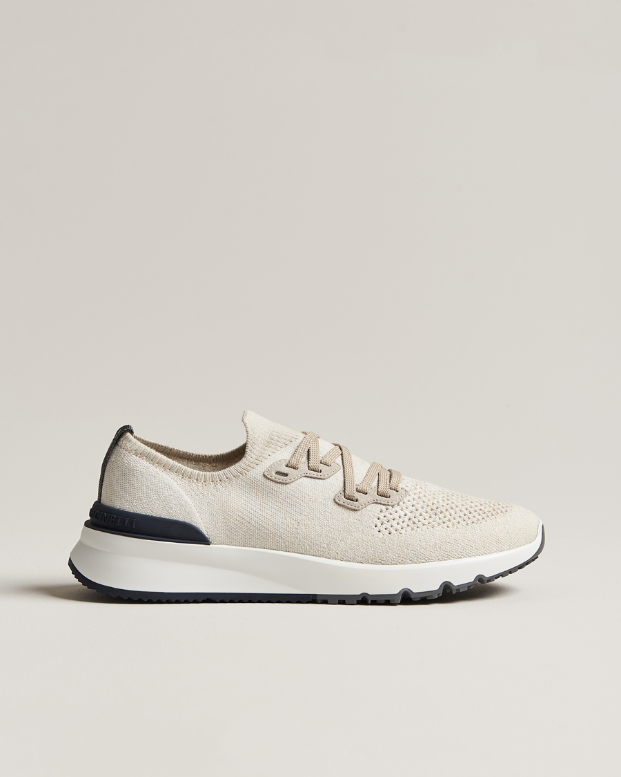 Heren | Brunello Cucinelli Mesh Running Sneakers Beige | Brunello Cucinelli | Mesh Running Sneakers Beige