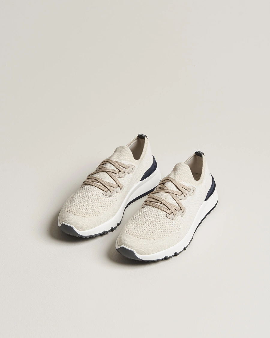 Heren |  | Brunello Cucinelli | Mesh Running Sneakers Beige
