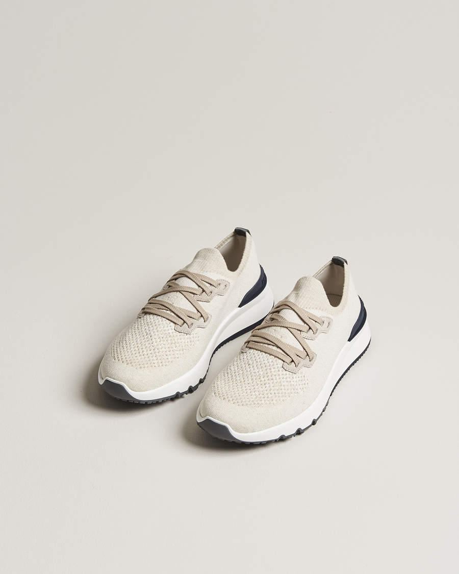 Heren | Brunello Cucinelli Mesh Running Sneakers Beige | Brunello Cucinelli | Mesh Running Sneakers Beige