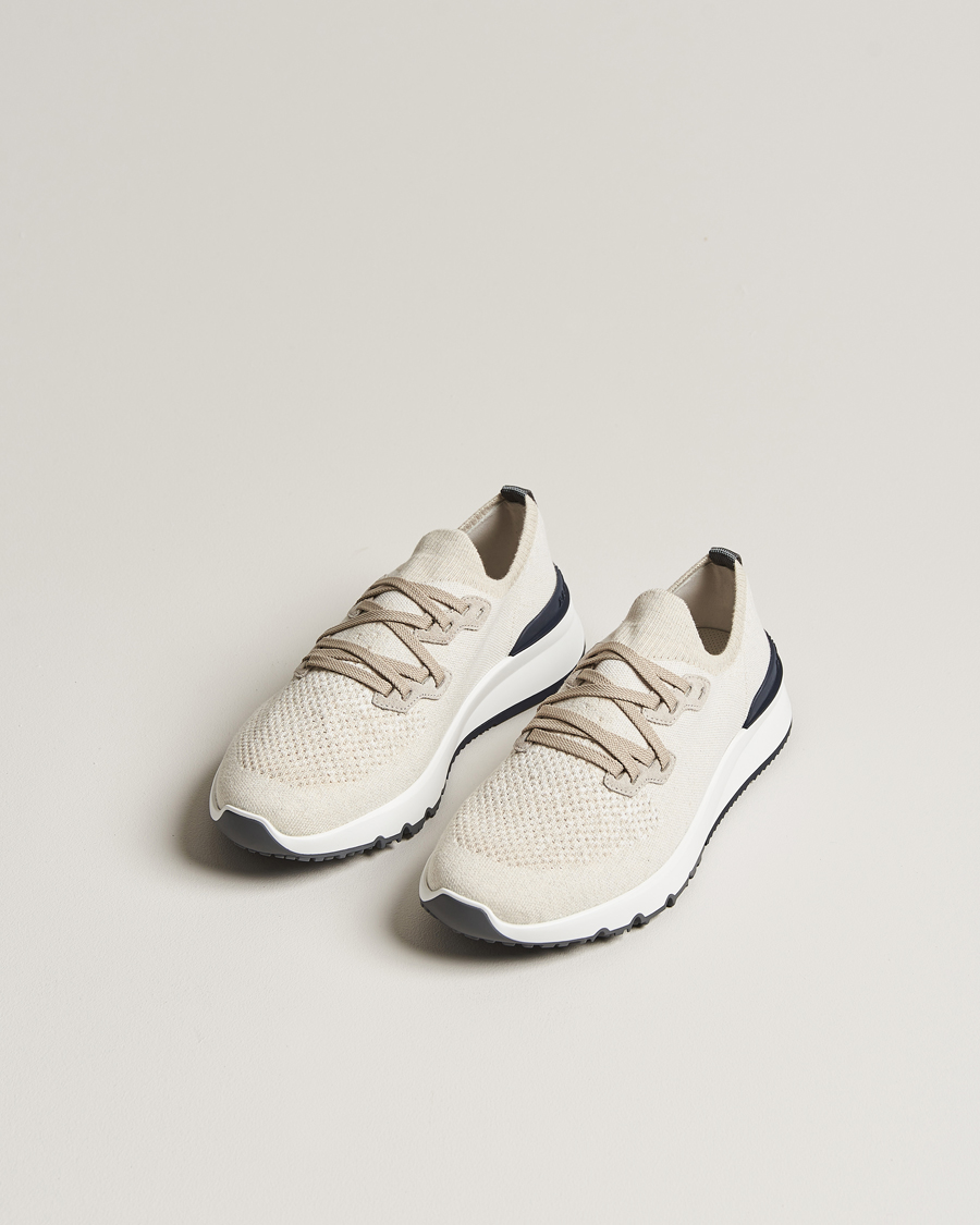 Heren | Italian Department | Brunello Cucinelli | Mesh Running Sneakers Beige