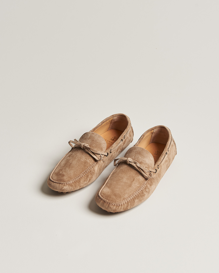 Heren | Italian Department | Brunello Cucinelli | Laced Carshoe Beige Suede