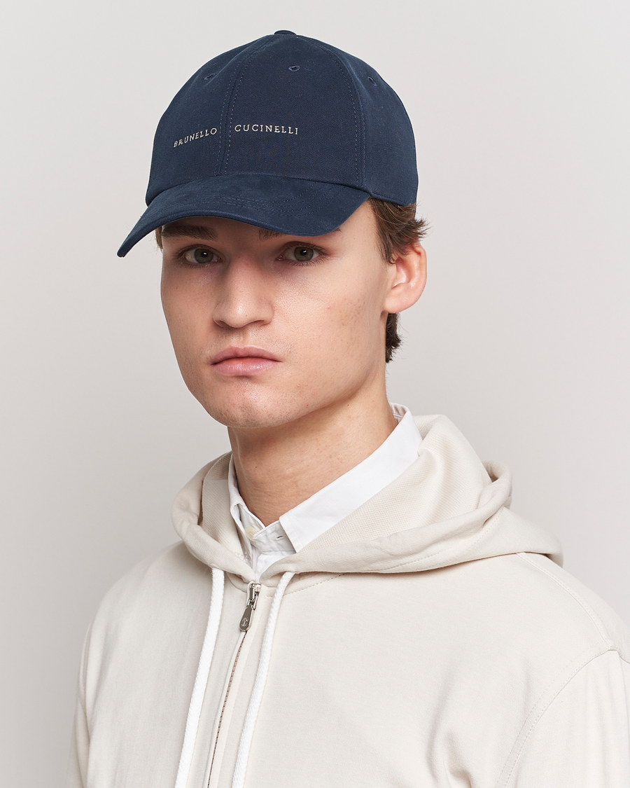 Heren | Brunello Cucinelli Cotton Baseball Cap Navy | Brunello Cucinelli | Cotton Baseball Cap Navy