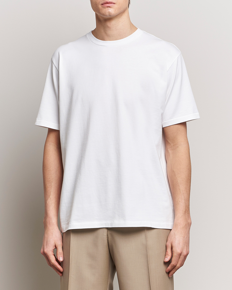 Heren | Witte T-shirts | Auralee | Luster Plating T-Shirt White