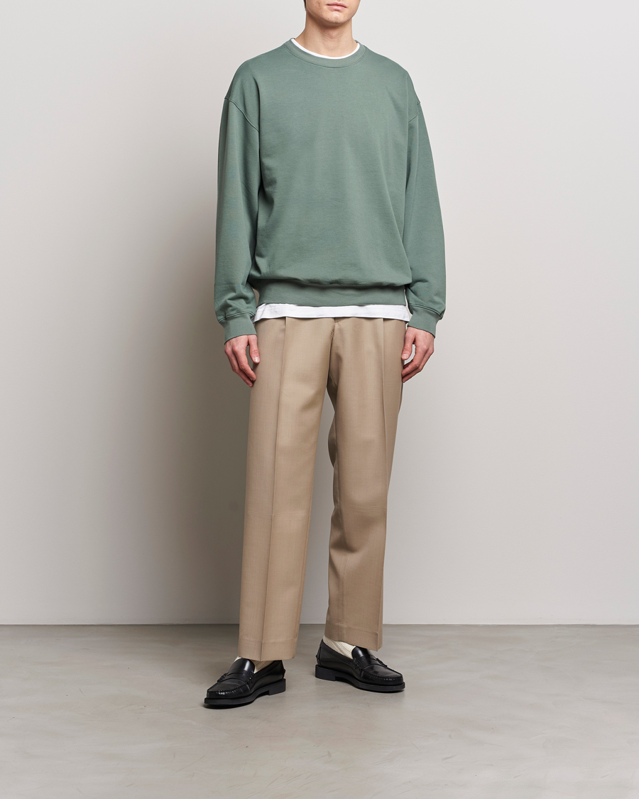 Heren | Truien | Auralee | Super High Gauze Sweatshirt Dustry Green