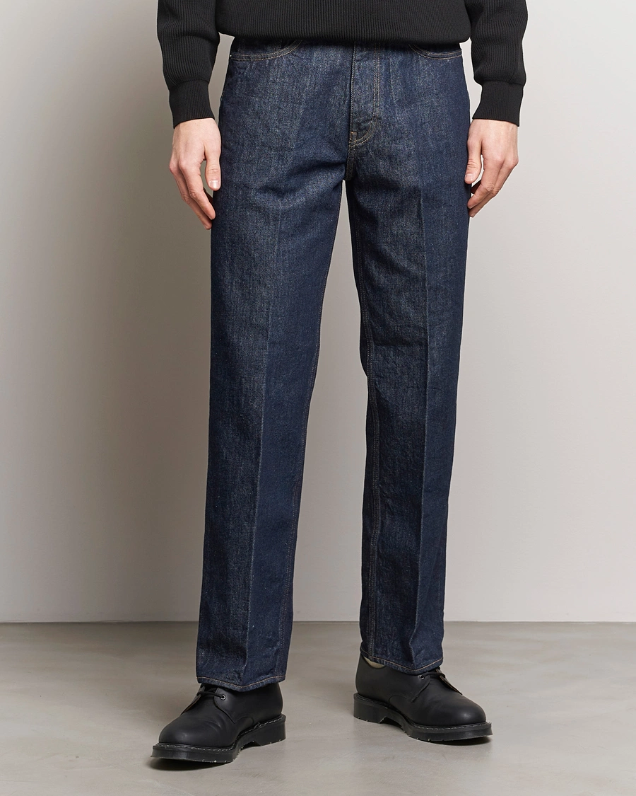 Heren | Blauwe jeans | Auralee | Regular Fit Denim Pants Dark Indigo