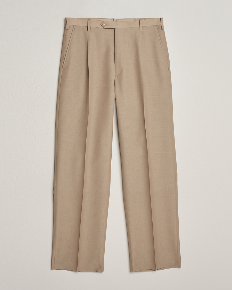 Heren | Broeken | Auralee | Tropical Wool/Mohair Slacks Beige