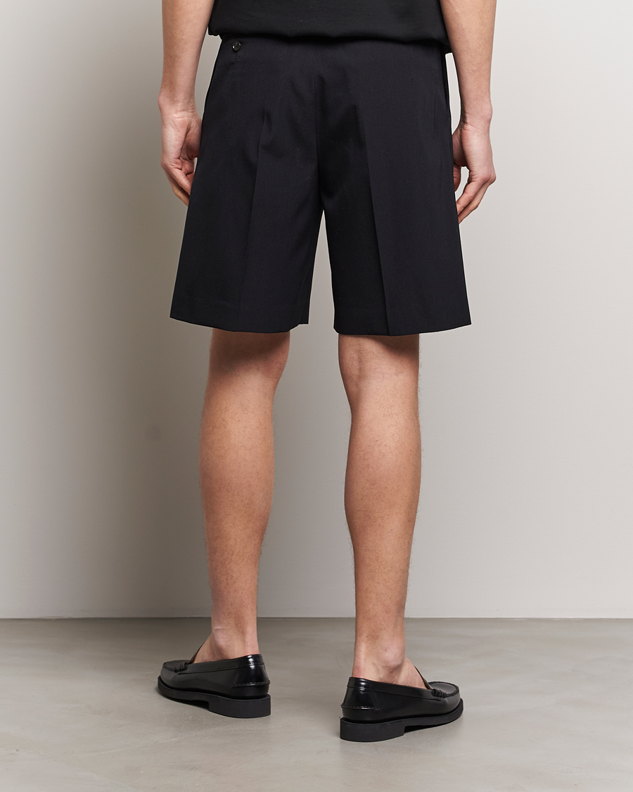 Heren | Korte broek | Auralee | Light Wool Gabardine Shorts Black