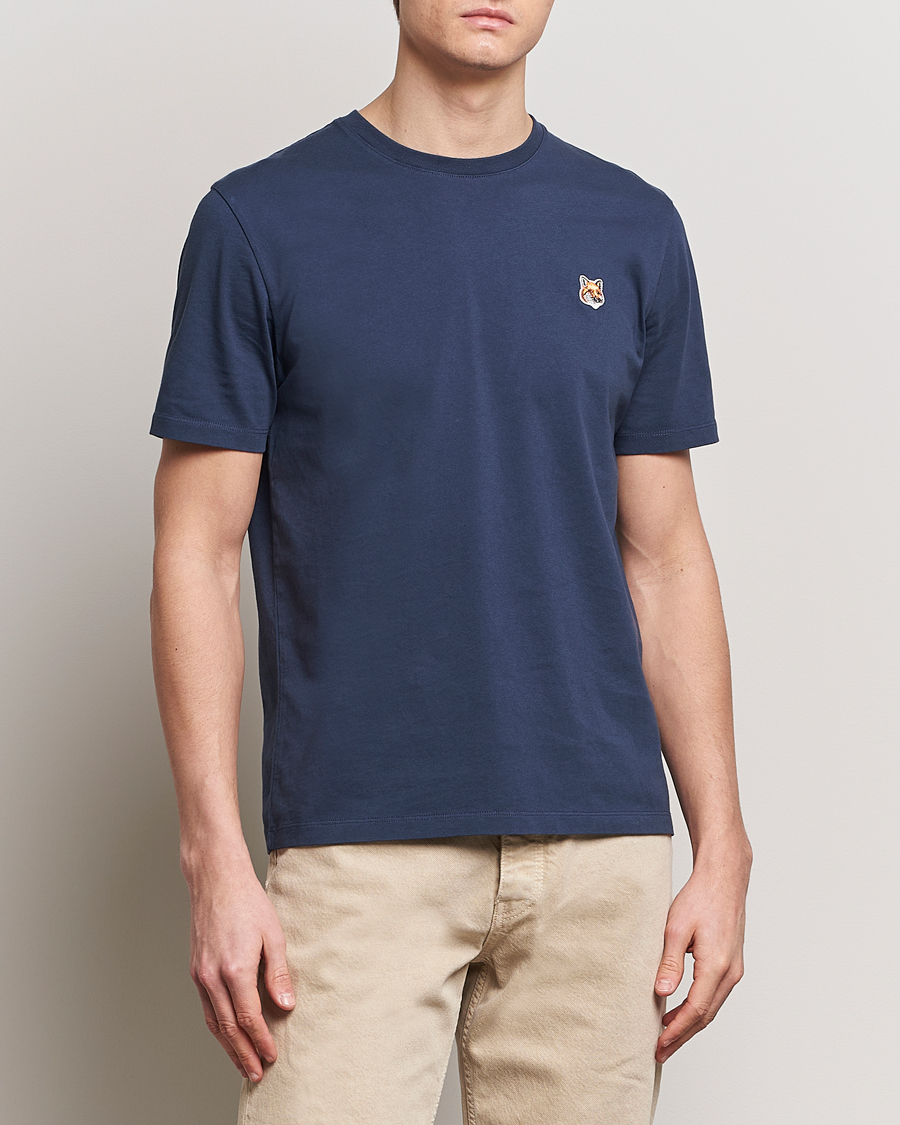 Heren | Maison Kitsuné | Maison Kitsuné | Fox Head T-Shirt Ink Blue