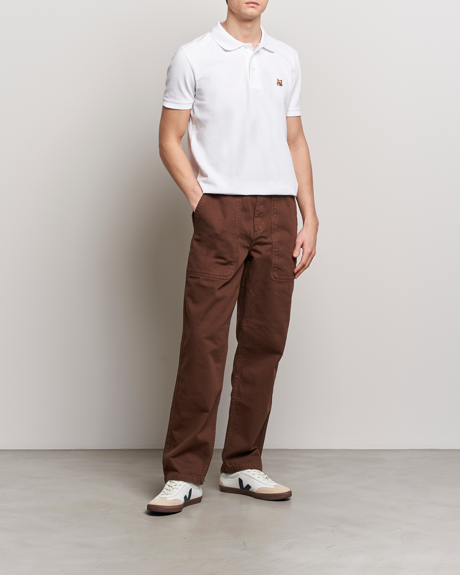 Heren | Polo's | Maison Kitsuné | Fox Head Polo White