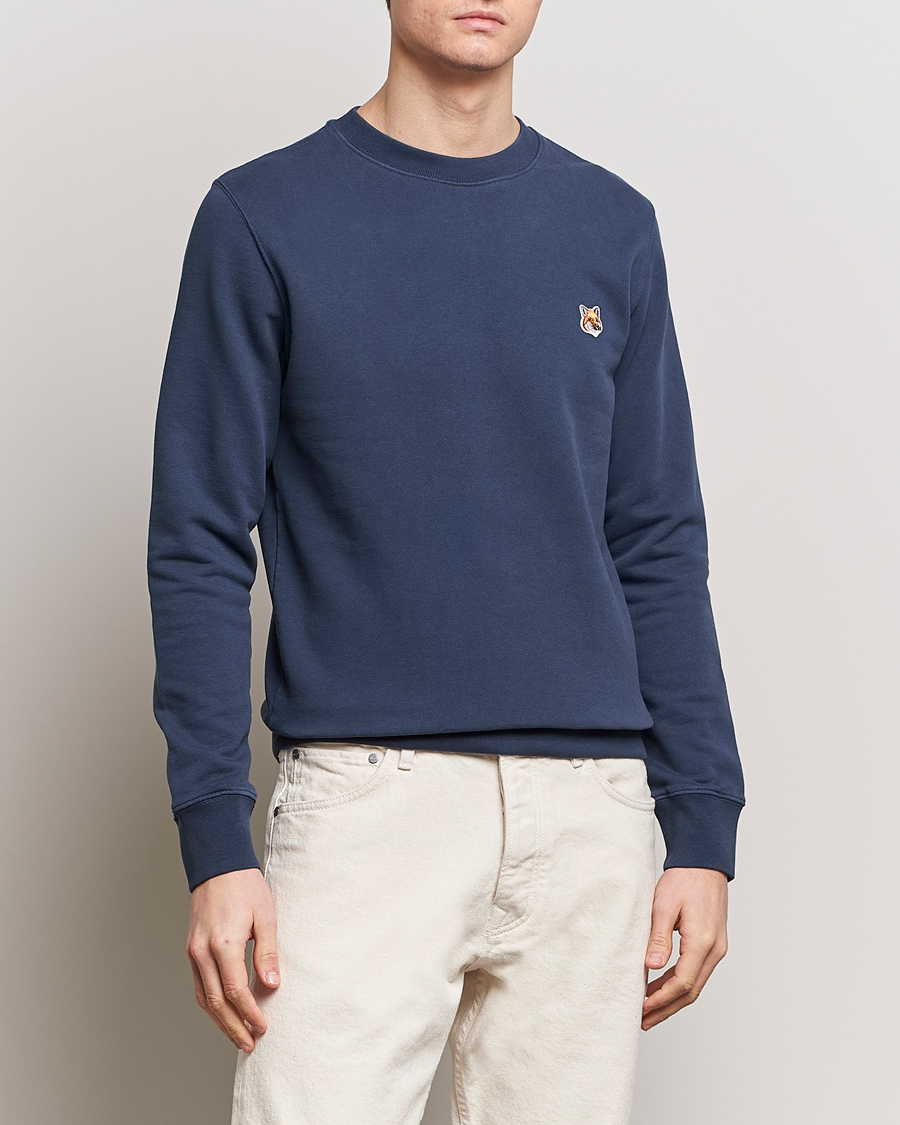 Heren | Truien | Maison Kitsuné | Fox Head Sweatshirt Ink Blue