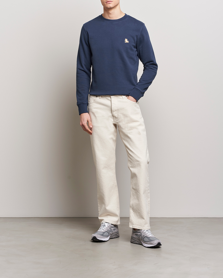 Heren | Truien | Maison Kitsuné | Chillax Fox Sweatshirt Ink Blue