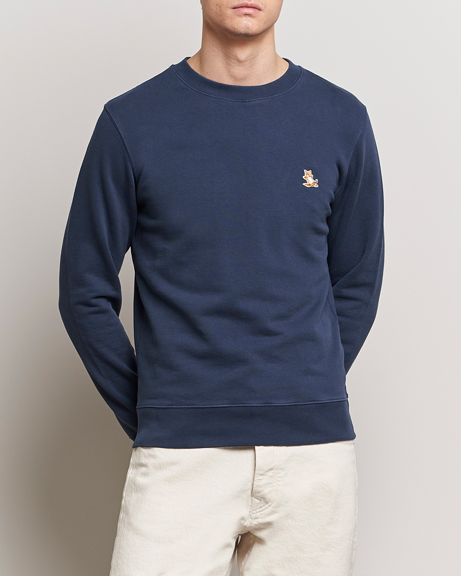 Heren | Truien | Maison Kitsuné | Chillax Fox Sweatshirt Ink Blue