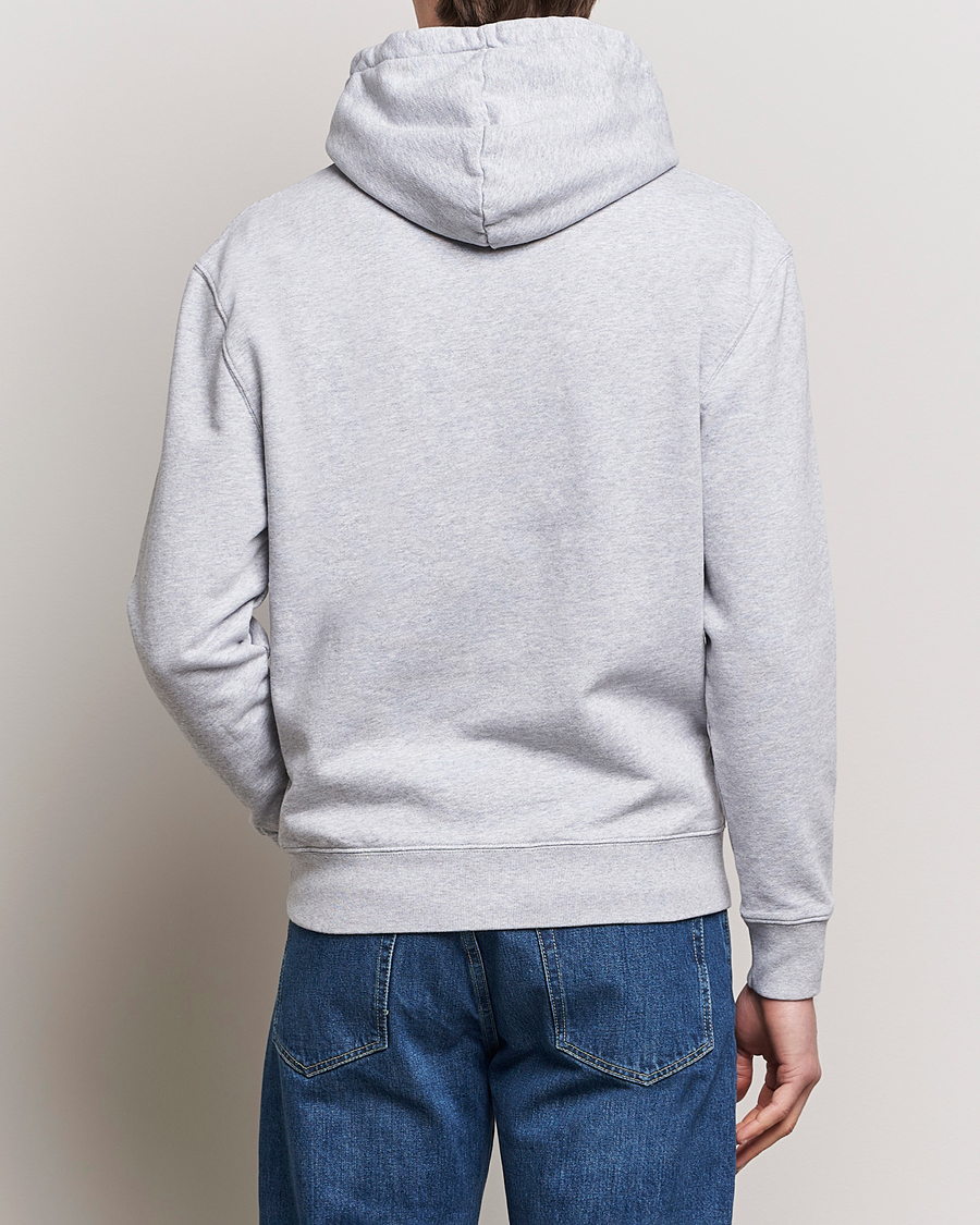 Heren | Truien | Maison Kitsuné | Fox Head Hoodie Light Grey Melange