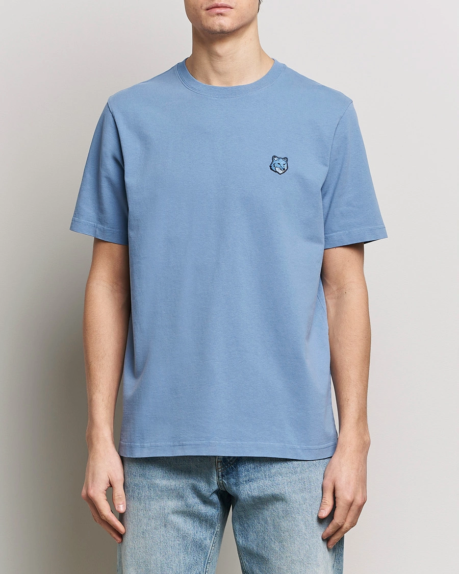 Heren | T-shirts met korte mouwen | Maison Kitsuné | Tonal Fox Head T-Shirt Hampton Blue