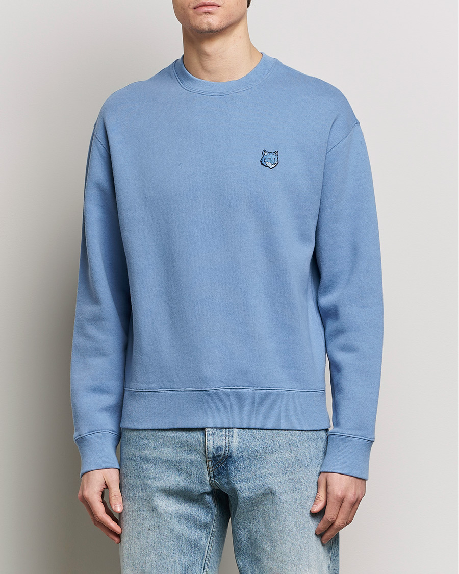 Heren | Contemporary Creators | Maison Kitsuné | Tonal Fox Head Sweatshirt Hampton Blue