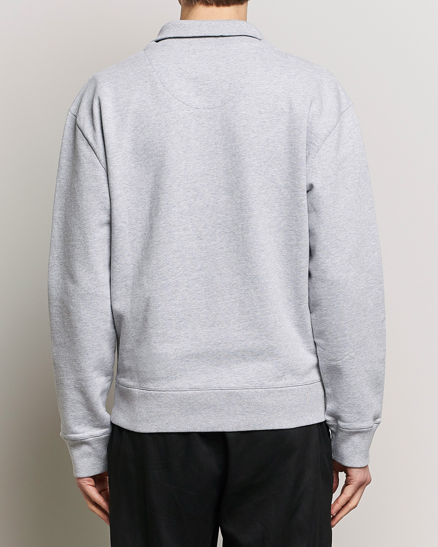 Heren | Truien | Maison Kitsuné | Fox Head Half Zip Sweatshirt Light Grey Melange