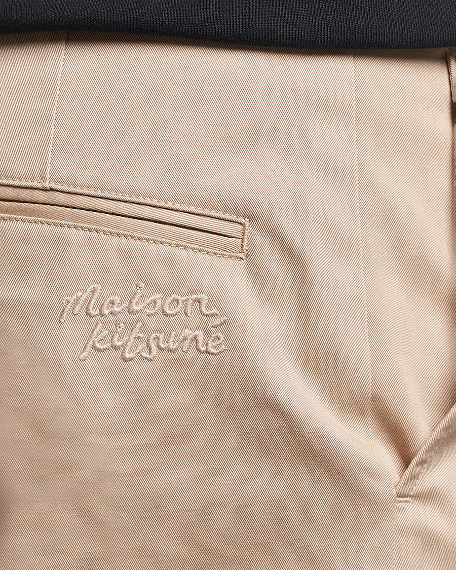 Heren | Broeken | Maison Kitsuné | Straight Chino Light Beige