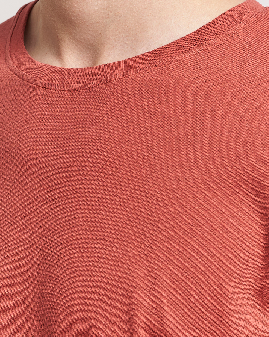 Heren | T-shirts | Merz b. Schwanen | Organic Cotton Washed Crew Neck T-Shirt Newman Red