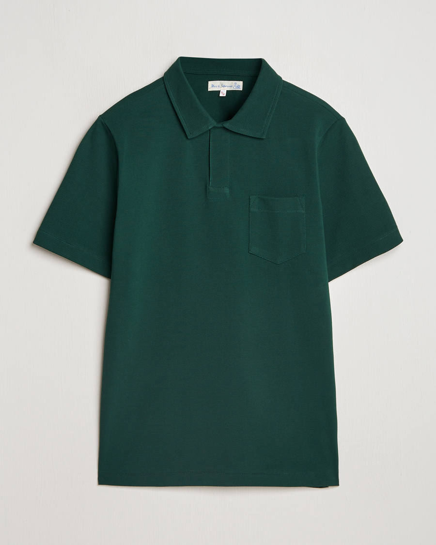 Heren | Polo's | Merz b. Schwanen | Organic Cotton Washed Polo Classic Green