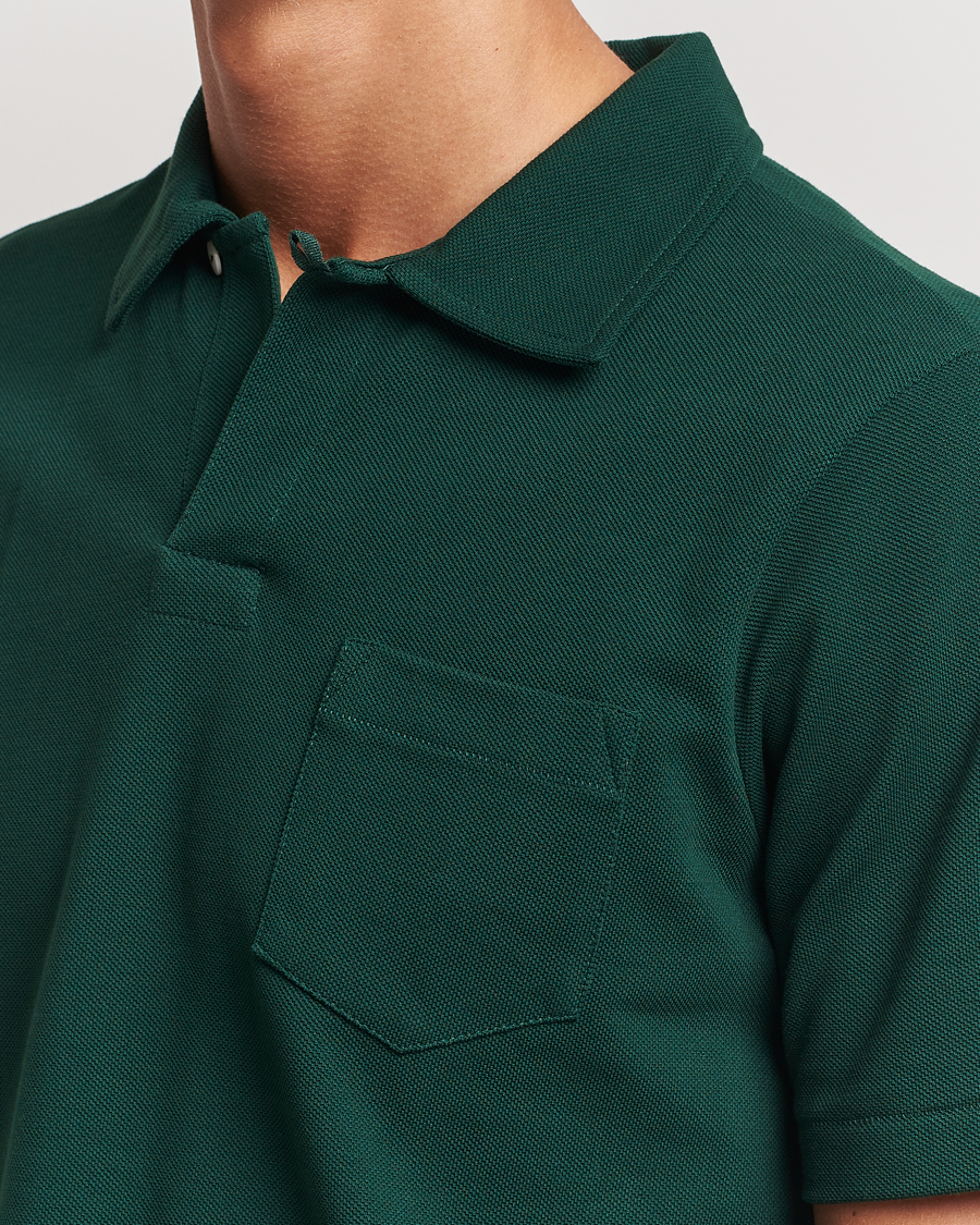 Heren | Polo's | Merz b. Schwanen | Organic Cotton Washed Polo Classic Green