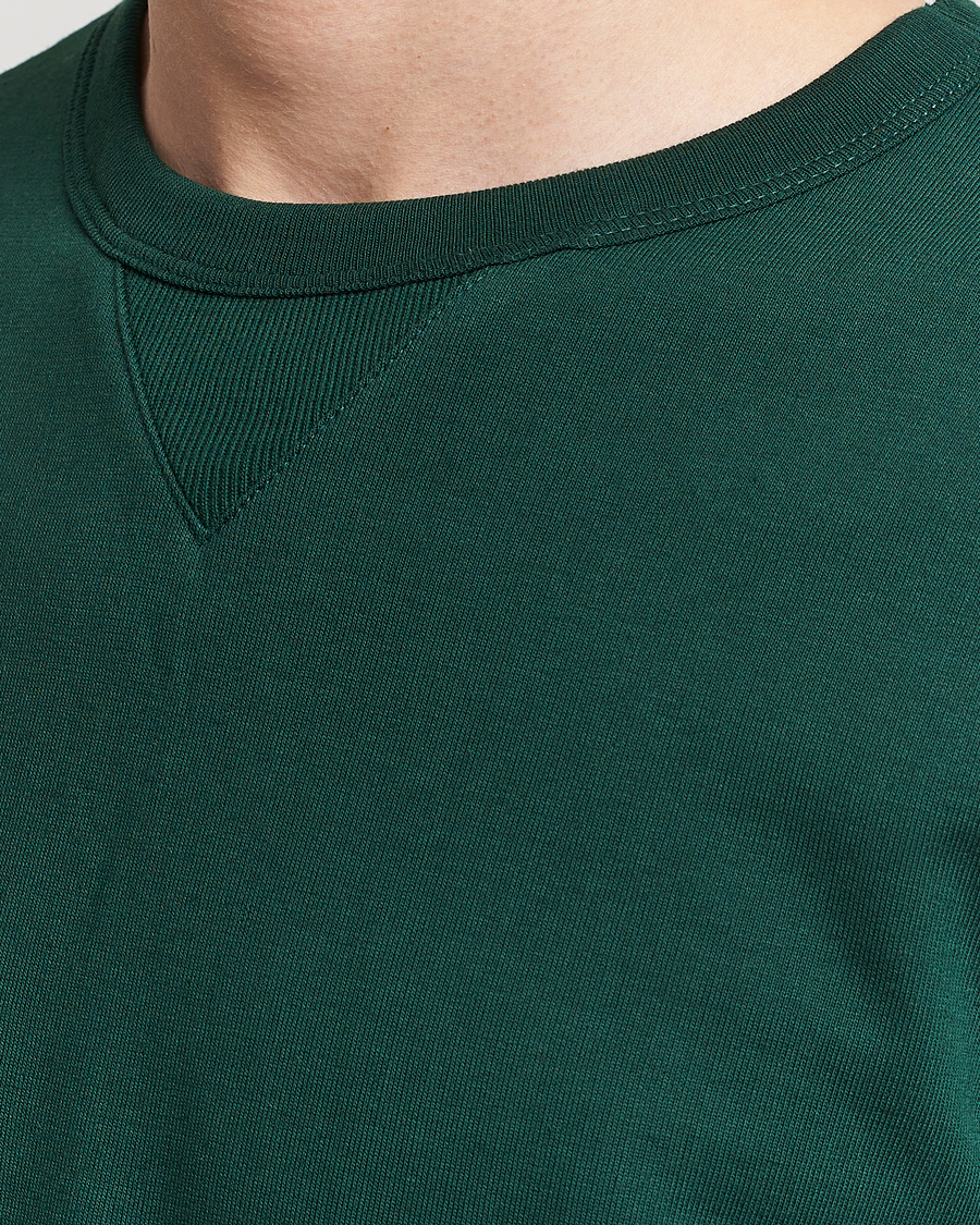 Heren | Truien | Merz b. Schwanen | Organic Cotton Crew Neck Sweatshirt Classic Green