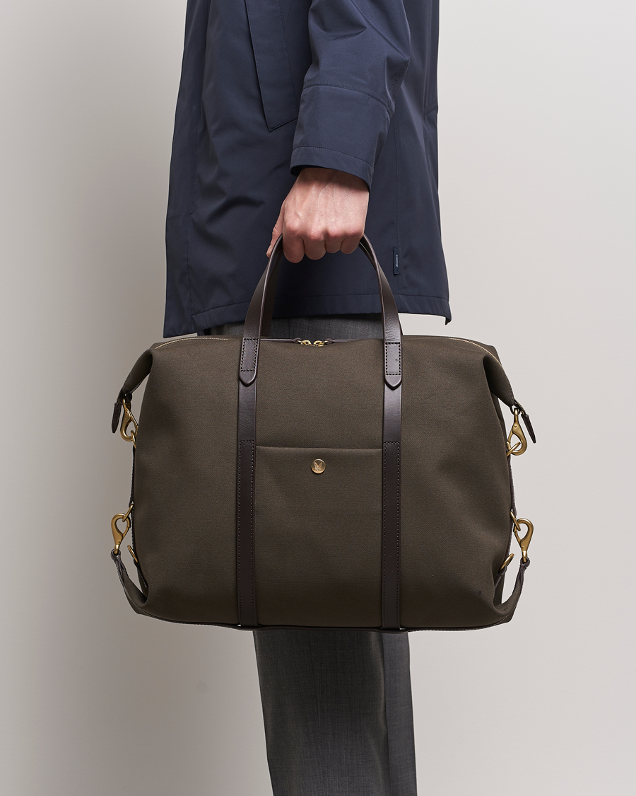Heren | Tassen | Mismo | M/S Utility Canvas Duffle Bag Army/Dark Brown