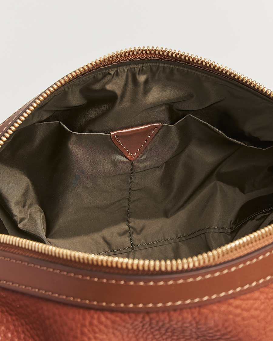 Heren | Tassen | Mismo | Groom Pebbled Leather Washbag Tabac/Cuoio