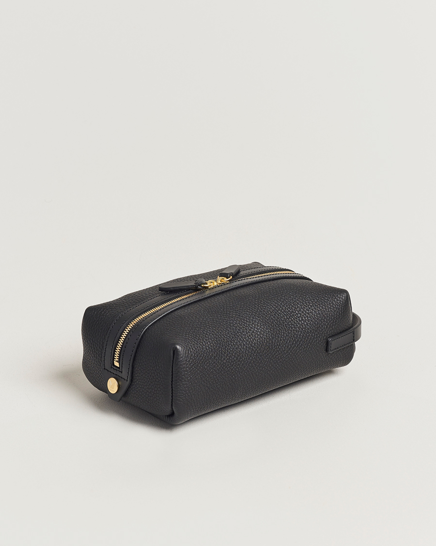 Heren | Accessoires | Mismo | Groom Pebbled Leather Washbag Black