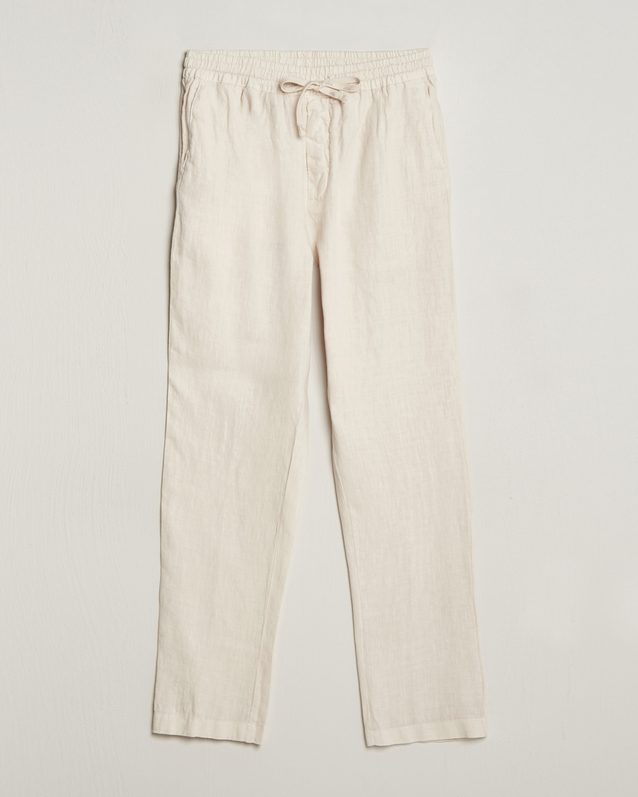 Heren | Broeken | Altea | Linen Drawstring Pants Beige