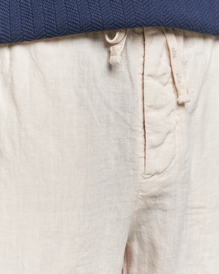 Heren | Broeken | Altea | Linen Drawstring Pants Beige