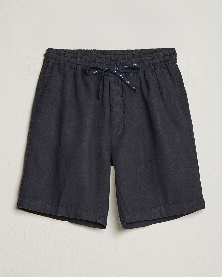 Heren | Korte broek | Altea | Linen Drawstring Shorts Navy