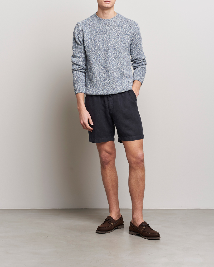 Heren | Korte broek | Altea | Linen Drawstring Shorts Navy