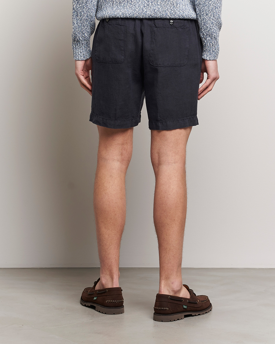 Heren | Korte broek | Altea | Linen Drawstring Shorts Navy