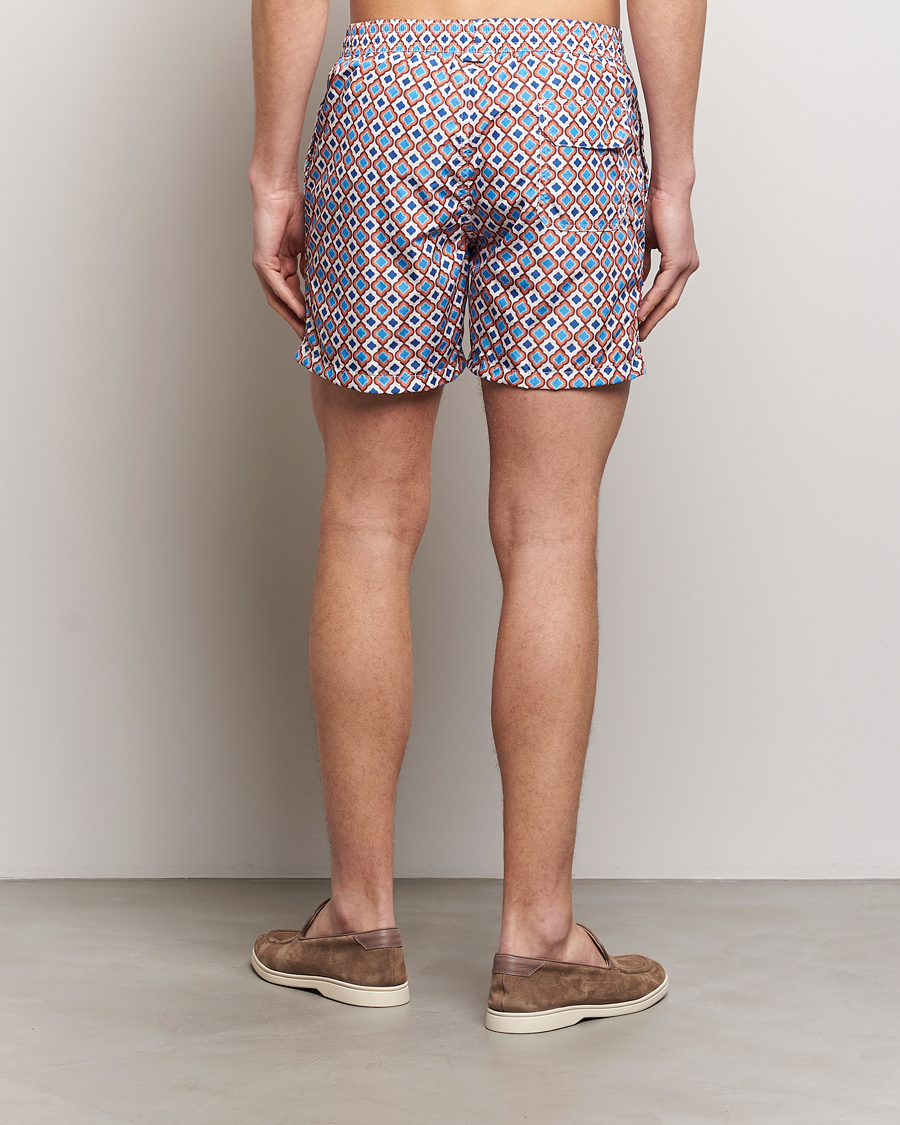 Heren | Zwembroek | Altea | Printed Swim Shorts Blue/Orange