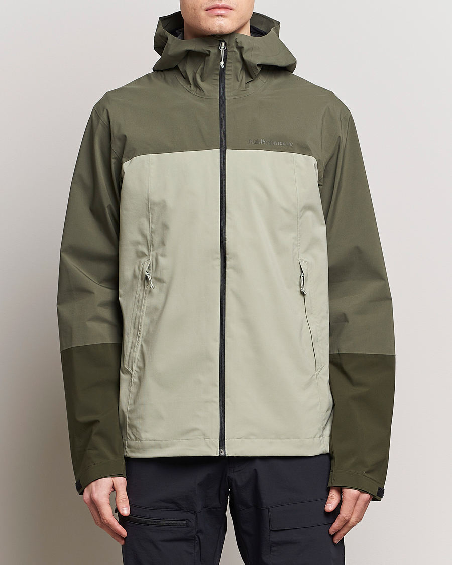 Heren | Jassen | Peak Performance | Trail Hipe Hooded Jacket Pine Needle/Limit Green