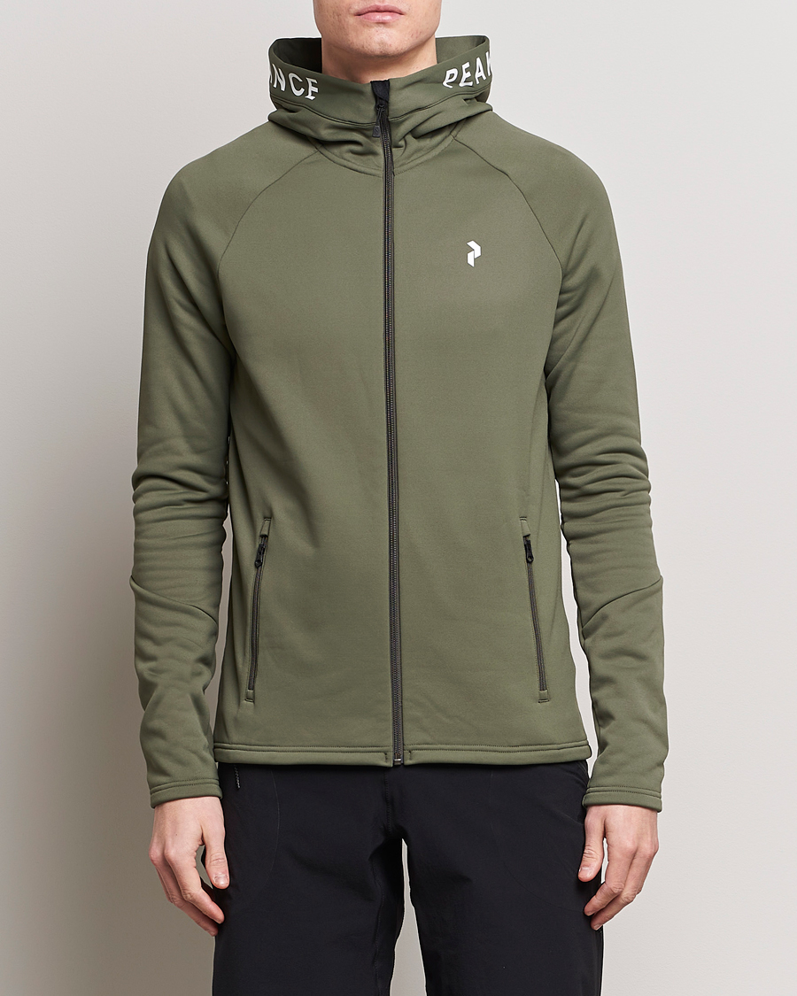 Heren | Peak Performance | Peak Performance | Rider Hooded Full Zip Pine Needle