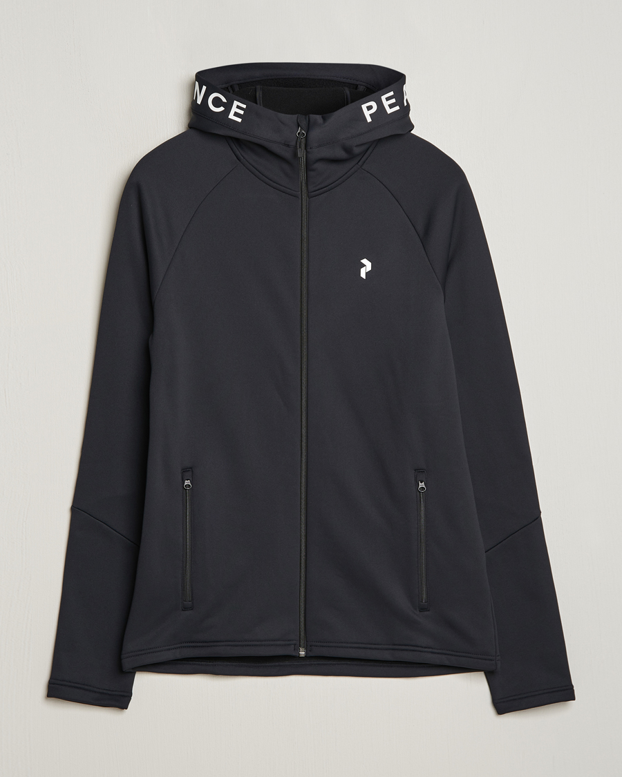 Heren | Truien | Peak Performance | Rider Hooded Full Zip Black