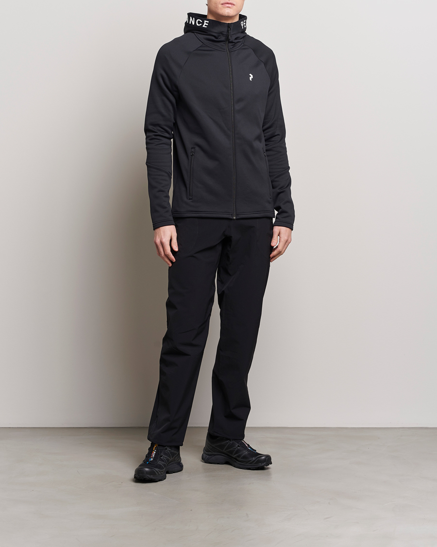 Heren | Truien | Peak Performance | Rider Hooded Full Zip Black