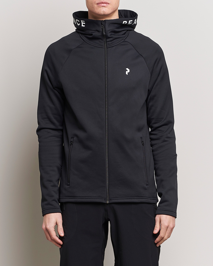 Heren | Truien | Peak Performance | Rider Hooded Full Zip Black