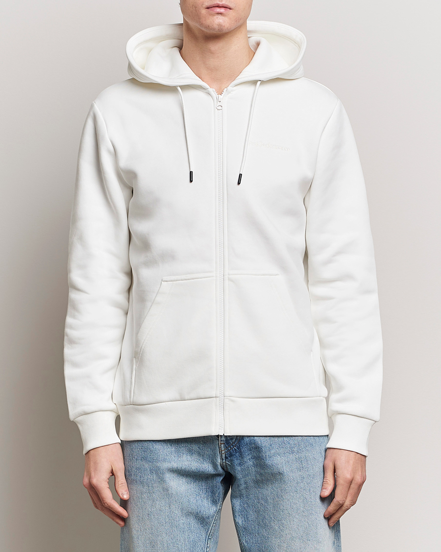 Heren | Truien | Peak Performance | Original Logo Full Zip Hoodie Off White