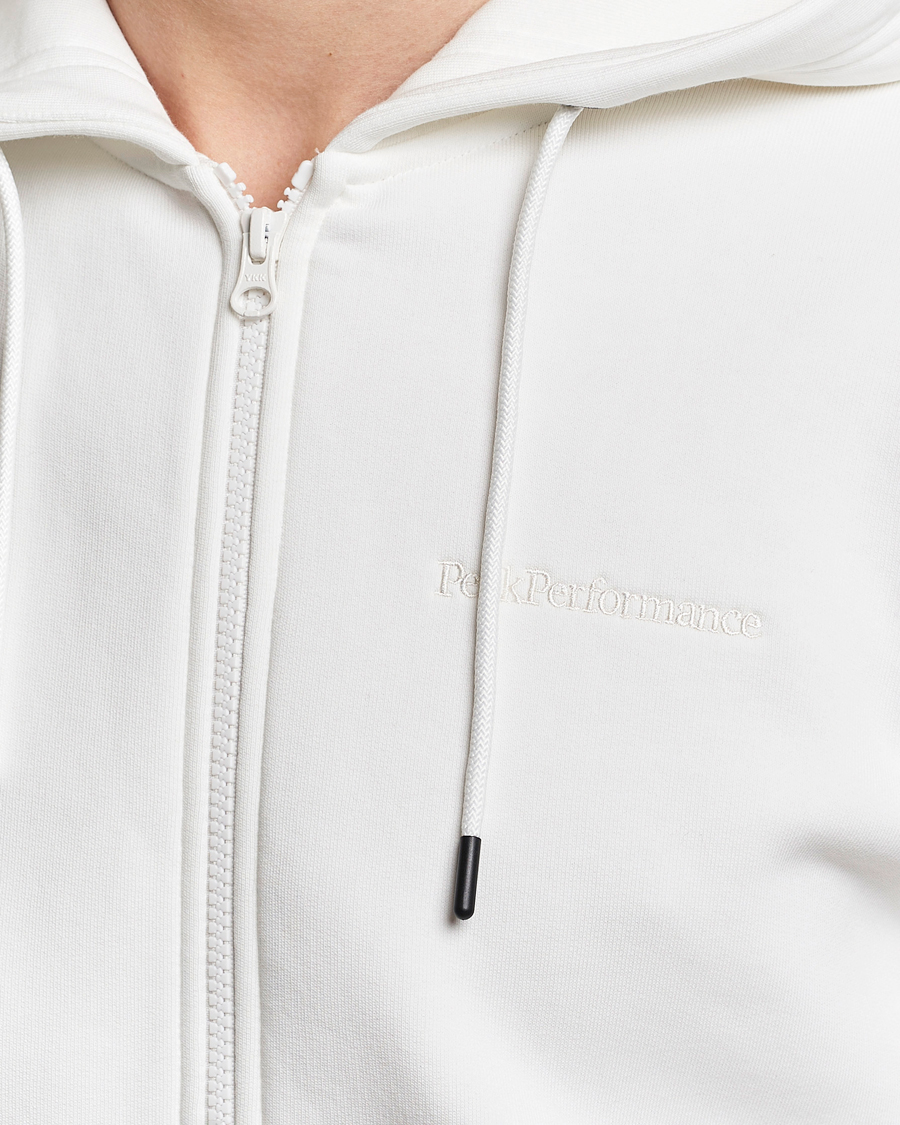 Heren | Truien | Peak Performance | Original Logo Full Zip Hoodie Off White