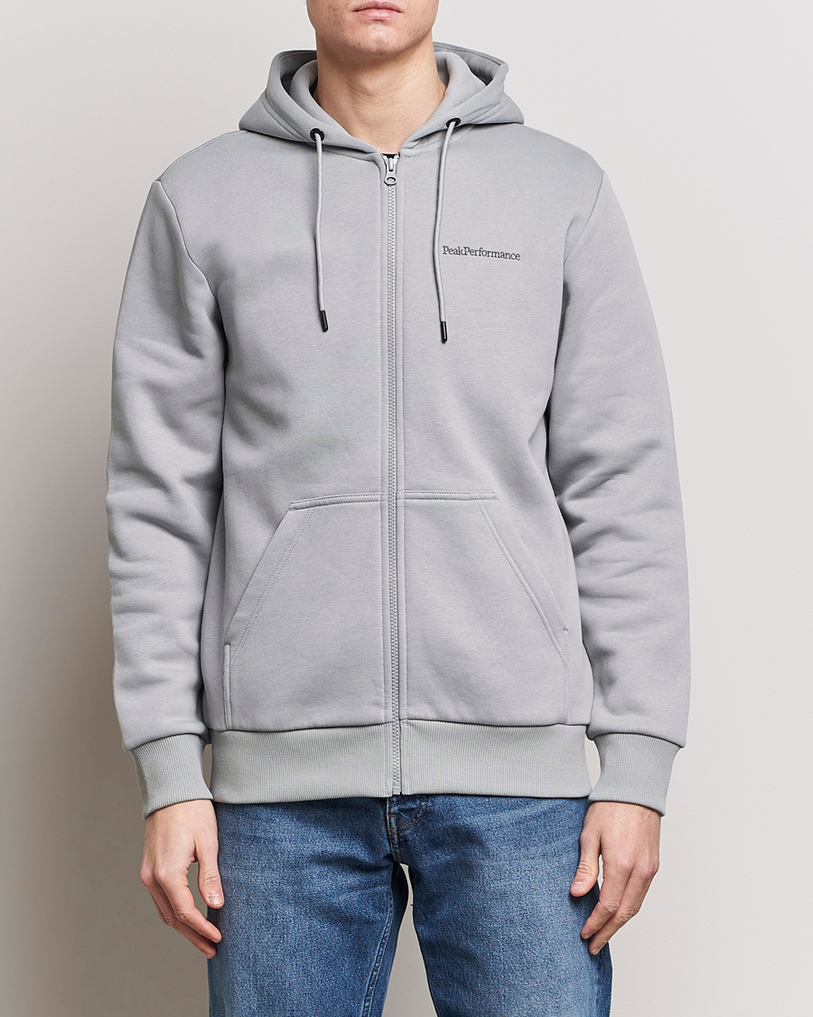 Heren | Truien | Peak Performance | Original Logo Full Zip Hoodie Desert Blow