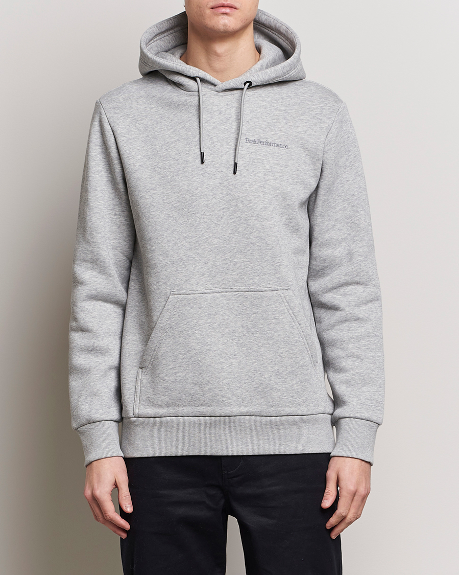 Heren | Truien | Peak Performance | Original Logo Hoodie Grey Melange