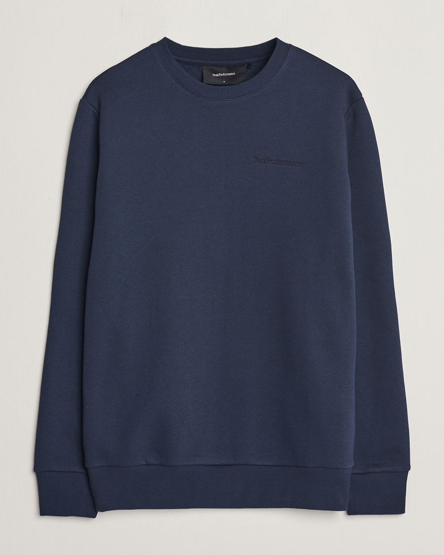 Heren | Truien | Peak Performance | Original Logo Crew Neck Sweatshirt Blue Shadow