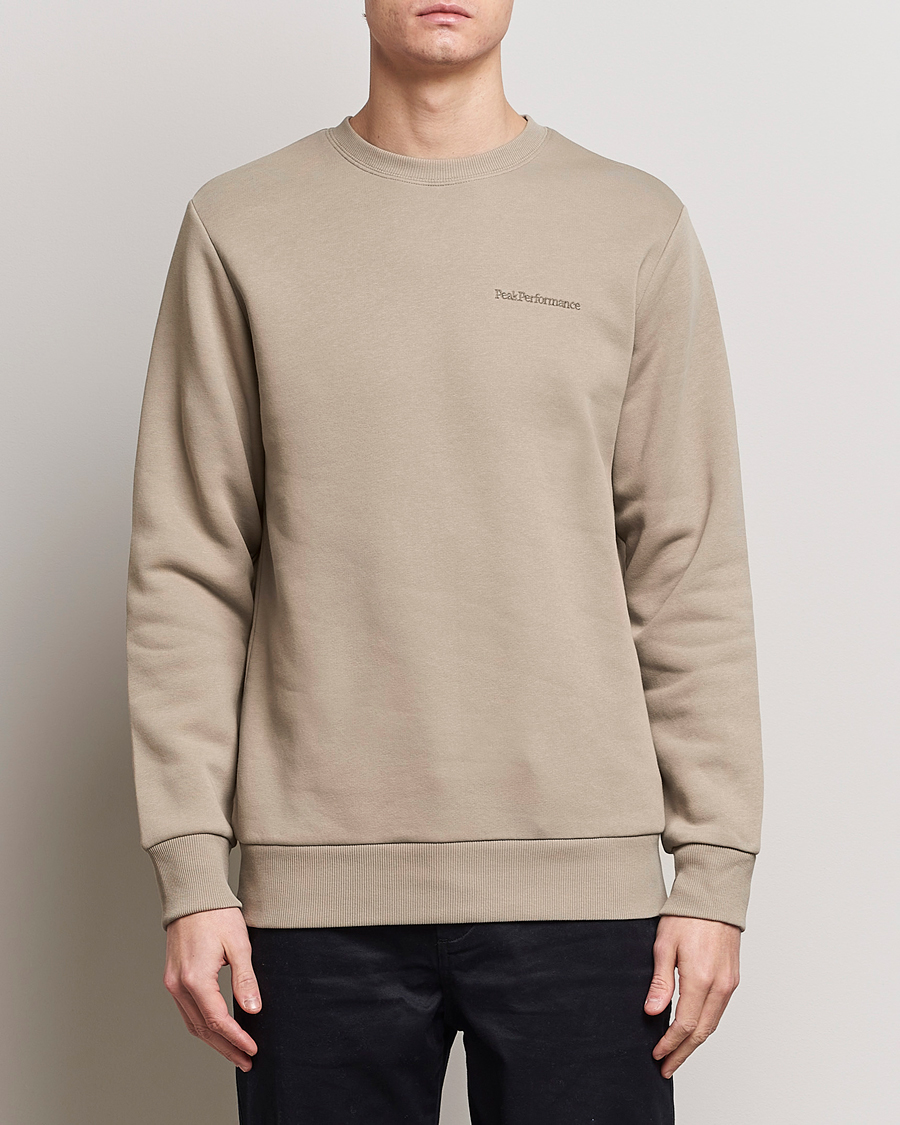 Heren | Kleding | Peak Performance | Original Logo Crew Neck Sweatshirt Avid Beige