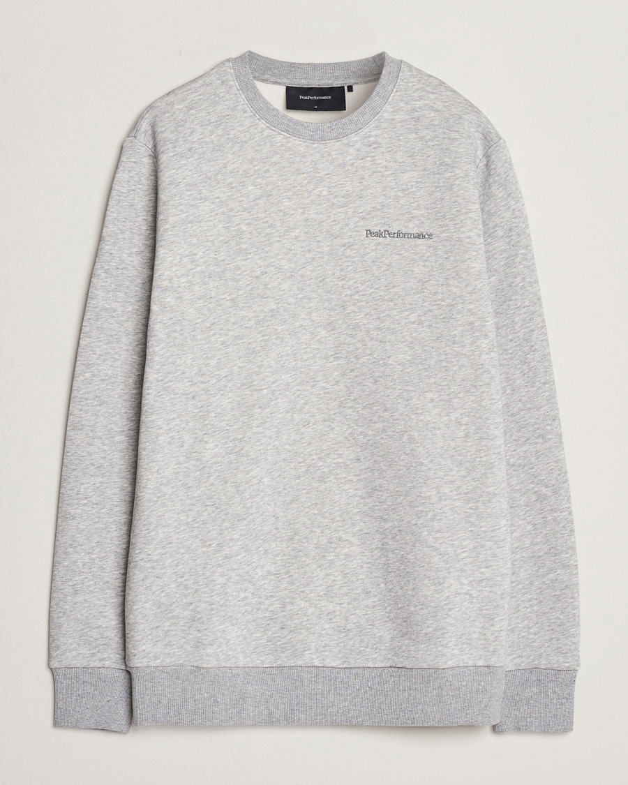 Heren | Truien | Peak Performance | Original Logo Crew Neck Sweatshirt Grey Melange