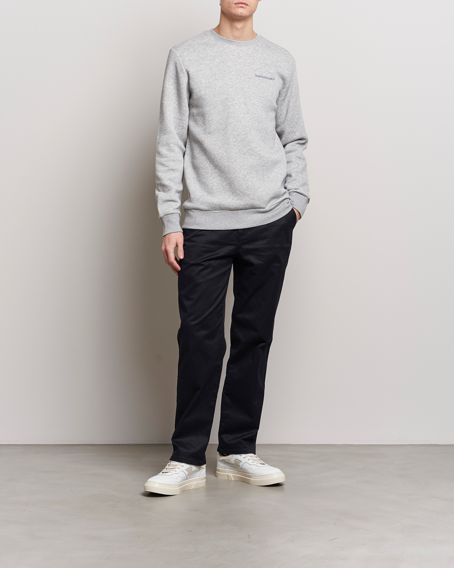 Heren | Truien | Peak Performance | Original Logo Crew Neck Sweatshirt Grey Melange
