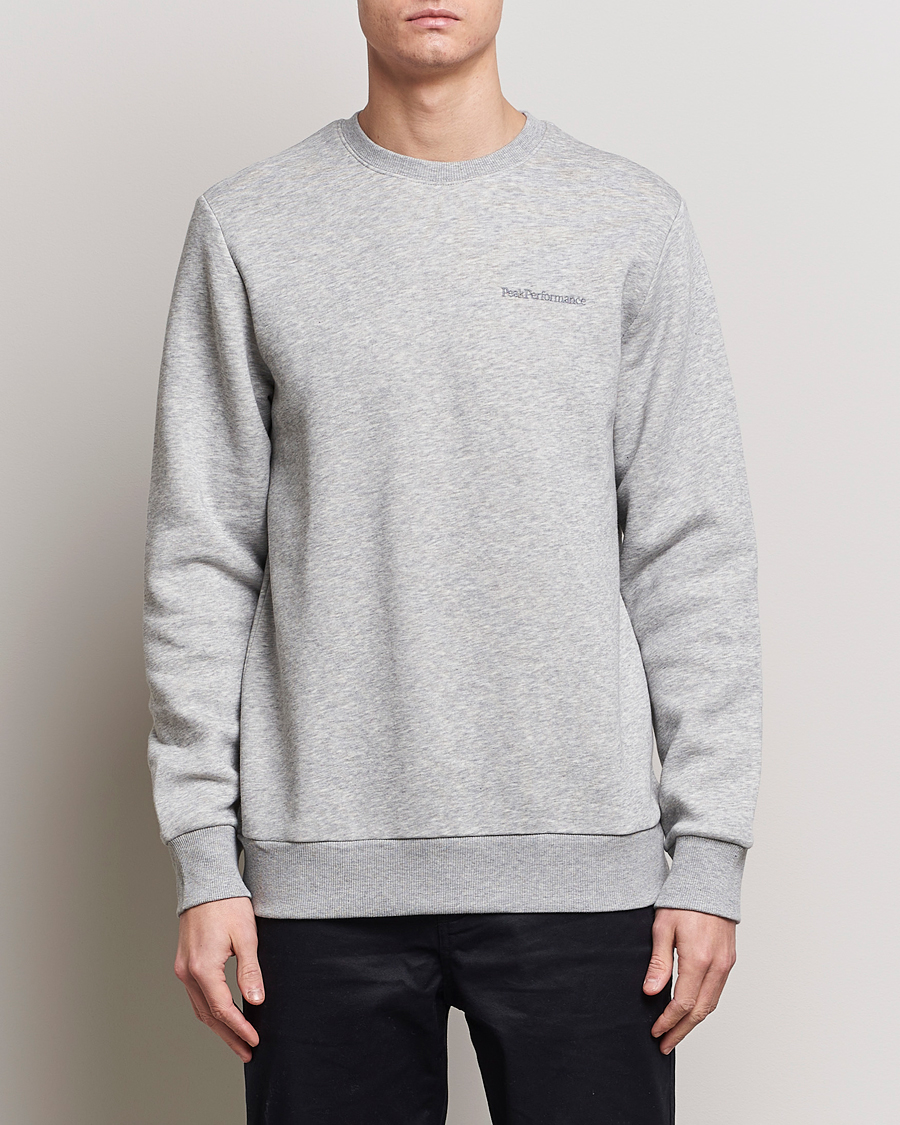 Heren | Truien | Peak Performance | Original Logo Crew Neck Sweatshirt Grey Melange