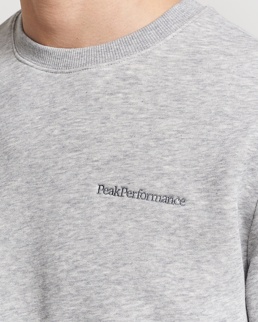Heren | Truien | Peak Performance | Original Logo Crew Neck Sweatshirt Grey Melange