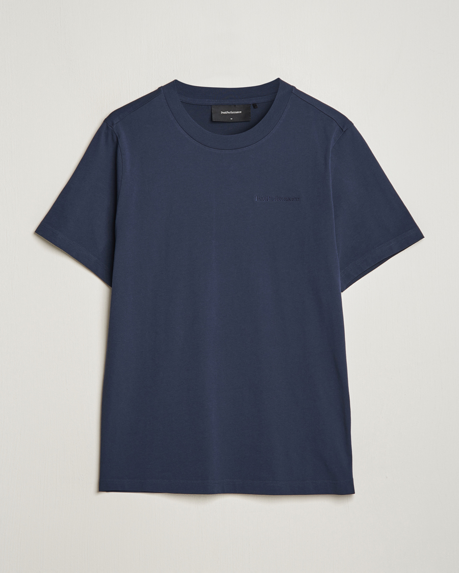 Heren | T-shirts | Peak Performance | Original Crew Neck T-Shirt Blue Shadow